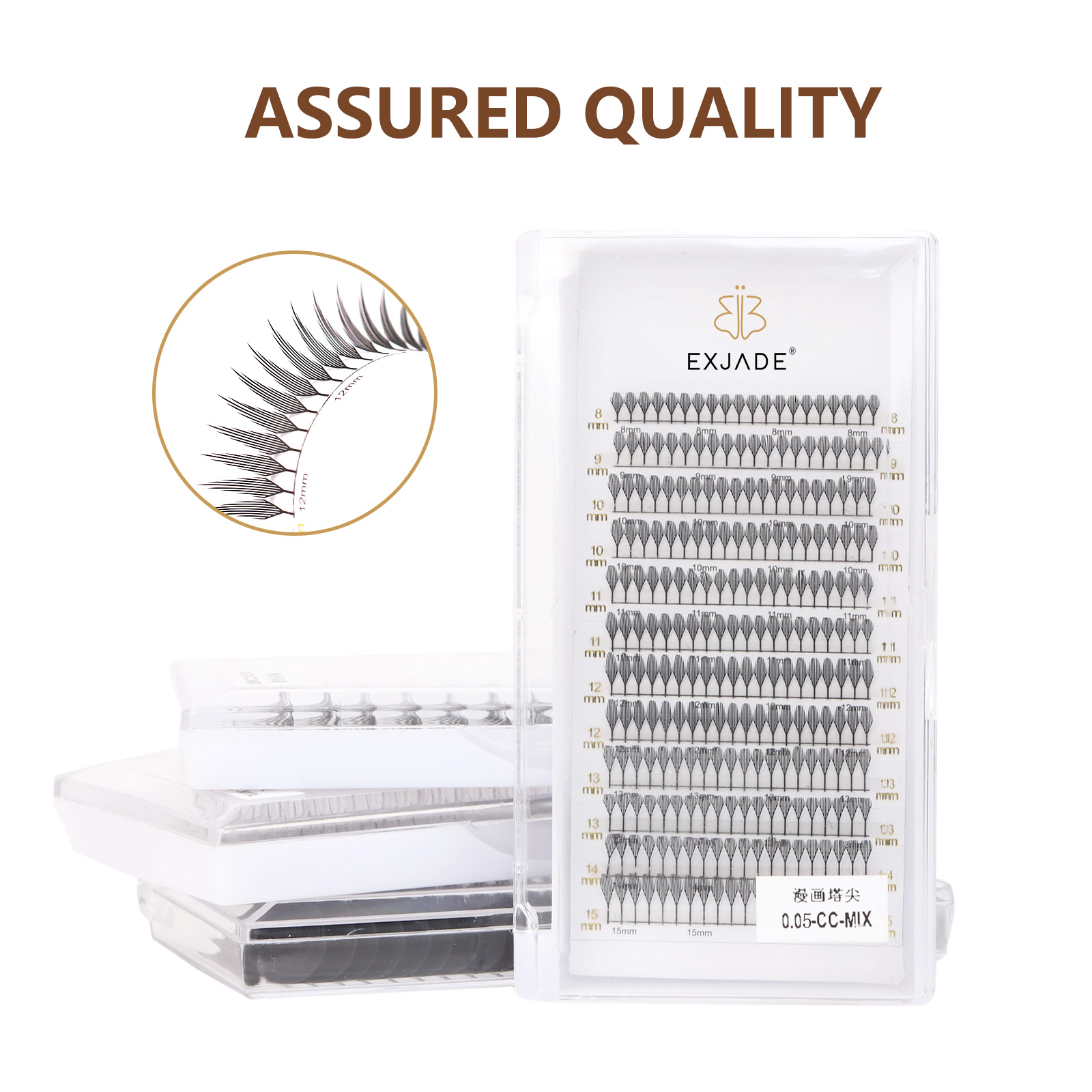 Black Anime Chunk  Spike Volume Lashes